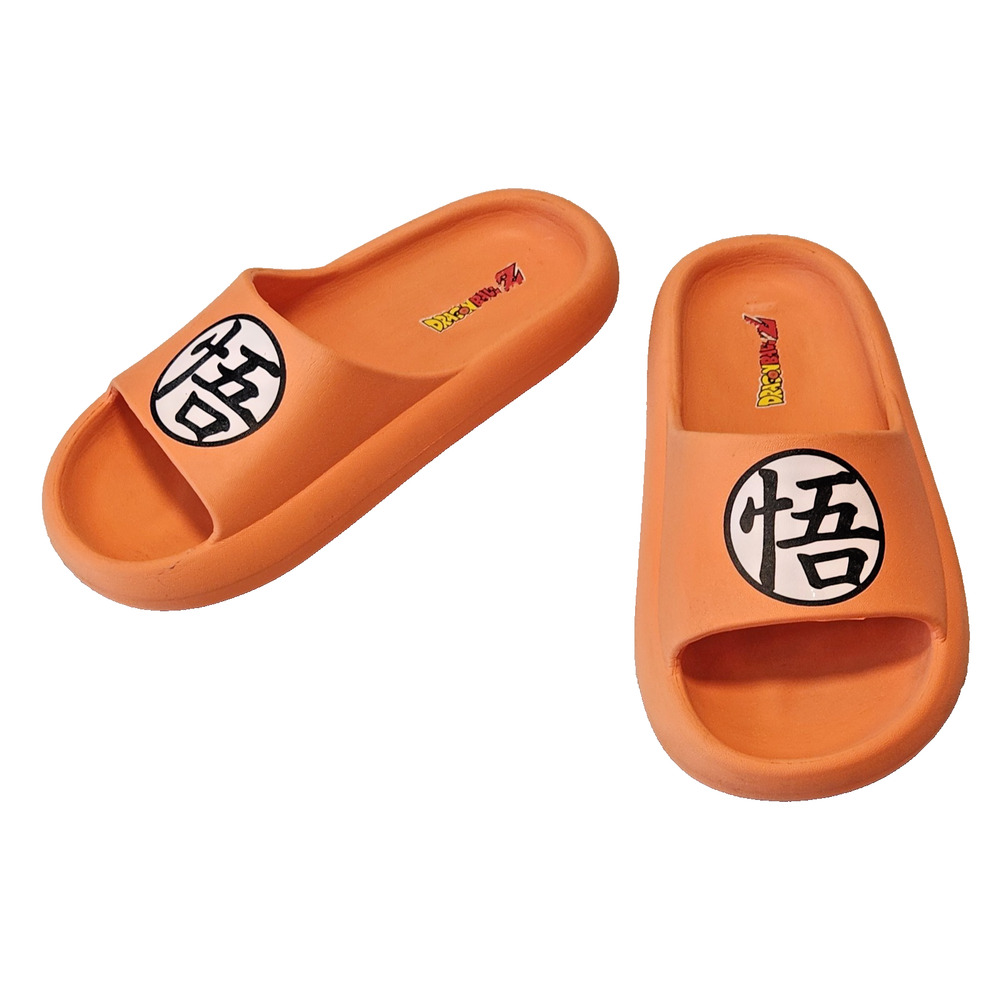 Dragon Ball Z Ground Up Orange Slides Slip-on Sandals Men's Size 8